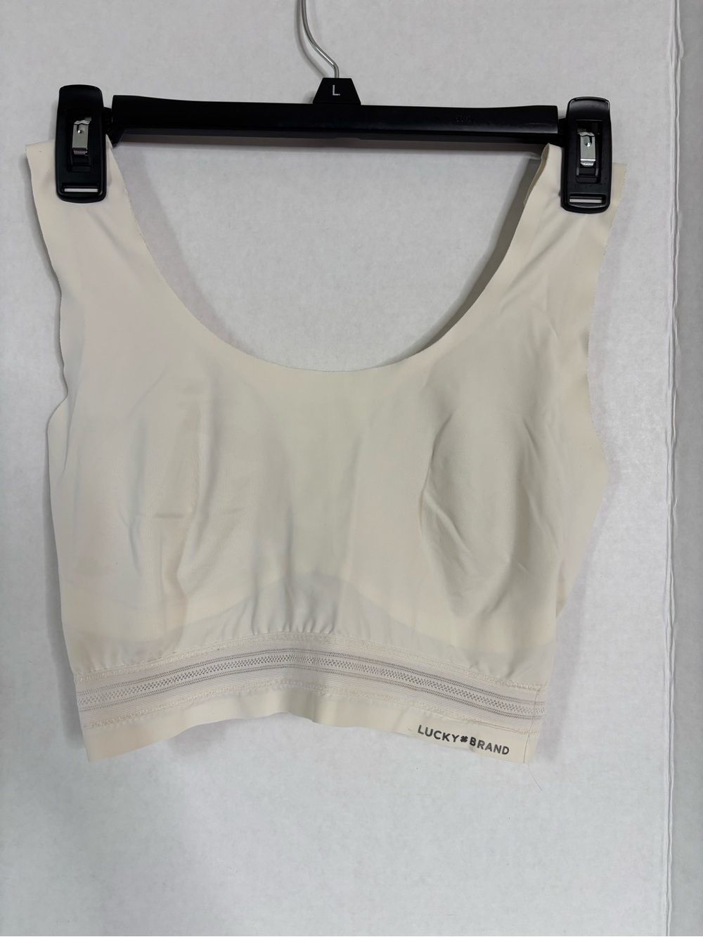 Lucky Brand Size L Cream Wireless Seamless Bralette